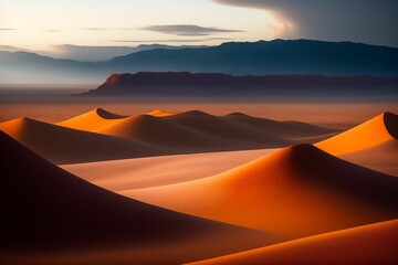 Plakat sunset in the desert