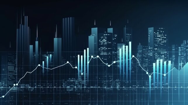 Business graph showing the status of financial growth Generative AI