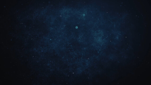 Blue Space Debris Background features a blue space like environment with particle lights, glitter, and smoke swirling.