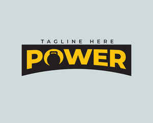 wordmark typography logo of fitness gym sports activity