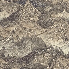 seamless pattern with mountains, generative ai, generative, ai