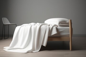 blanket on the bed - obrazy, fototapety, plakaty