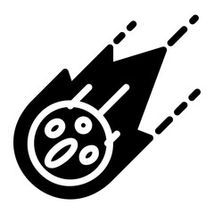 meteorite glyph icon