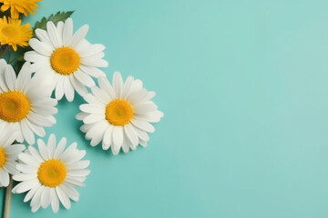 Daisy_flowers. with copy space , generative AI