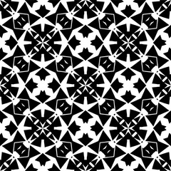 Black and white abstract patterns.Seamless monochrome repeating pattern for web page, textures, card, poster, fabric, textile.