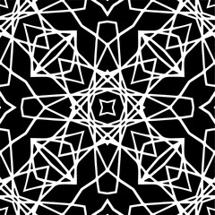Black and white abstract patterns.Seamless monochrome repeating pattern for web page, textures, card, poster, fabric, textile.
