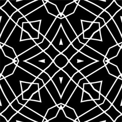 Black and white abstract patterns.Seamless monochrome repeating pattern for web page, textures, card, poster, fabric, textile.