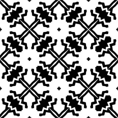 Black and white abstract patterns.Seamless monochrome repeating pattern for web page, textures, card, poster, fabric, textile.