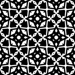 Black and white abstract patterns.Seamless monochrome repeating pattern for web page, textures, card, poster, fabric, textile.