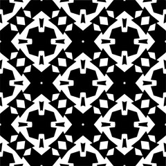 Black and white abstract patterns.Seamless monochrome repeating pattern for web page, textures, card, poster, fabric, textile.