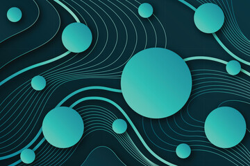 Modern dark background with wavy shape