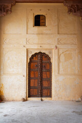 Fototapeta na wymiar Ancient Doorway in Medieval Building in India 