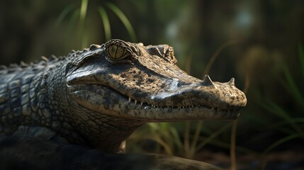 Obraz premium Crocodile: Generative AI