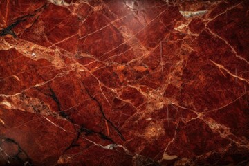 Fototapeta premium close-up view of a vibrant red marble texture. Generative AI