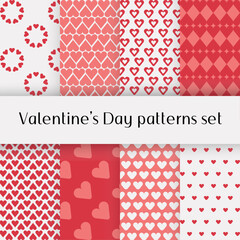Valentine's Day pattern set №1 (vector)