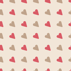 Valentine's Day hearts love pattern (vector)