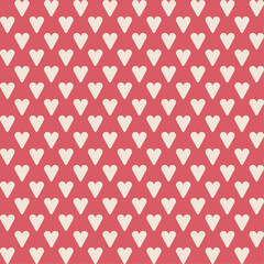 Valentine's Day hearts love pattern (vector)