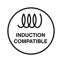Induction Compatible vector illustration on white background..eps