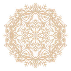 Fototapeta premium mandala pattern ornament islamic elegant nude color