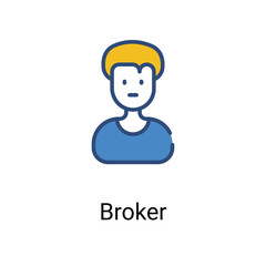 Broker icon. Suitable for Web Page,Mobile,App,UI,UX�and�GUI�design.