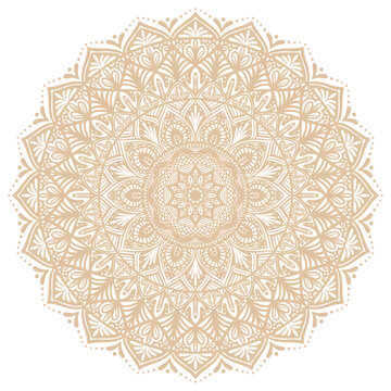 mandala pattern ornament islamic elegant nude color