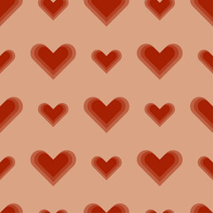 Valentine's Day hearts love pattern (vector)