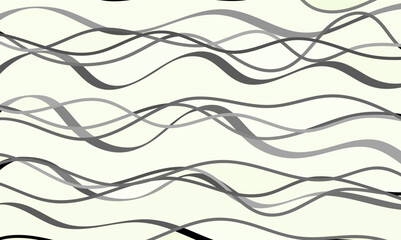 Abstract gray pattern of wavy lines on a light background. Composition in the form of an arbitrary monochrome background.Vector illustration, EPS 10. Copy space.