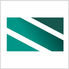 Rectangle Line icon green color. Vector Illustration for Icon, Symbol, Logo etc