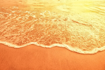 surf beach sunset background surf line sand orange gold abstract wallpaper