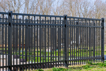 image of a beautiful decorative cast iron wrought fence with artistic forging