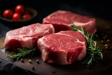 Fototapeta premium raw fresh pork meat real