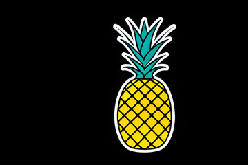 pineapple on black