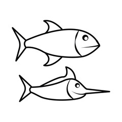 fish, icon, vector, illustration, desing, logo, teplate, flat,style