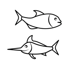 Fototapeta premium fish, icon, vector, illustration, desing, logo, teplate, flat,style