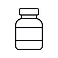 medicine bottle, icon, line, vector, illustration, desing, logo, teplate, flat,style