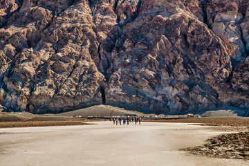 distant people in the desert