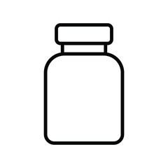 medicine bottle, icon, line, vector, illustration, desing, logo, teplate, flat,style