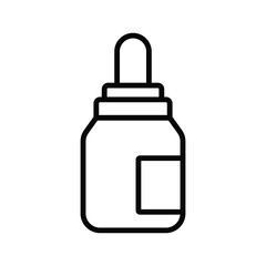 medicine bottle, icon, line, vector, illustration, desing, logo, teplate, flat,style