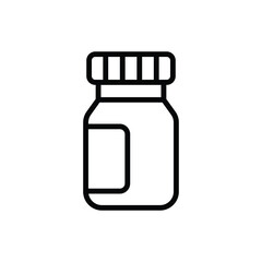 medicine bottle, icon, line, vector, illustration, desing, logo, teplate, flat,style