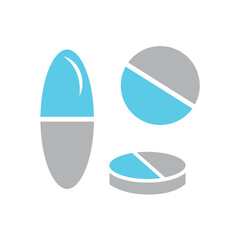 pils, capsul, icon, color, vector, illustration, desing, logo, teplate, flat,style