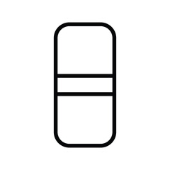 pils, capsul, icon, line, vector, illustration, desing, logo, teplate, flat,style