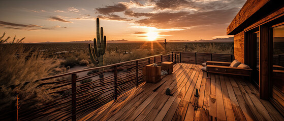 Fototapeta premium Desert Rooftop Deck