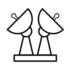 radar, icon, line, vector, illustration, desing, logo, teplate, flat,style