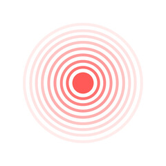 Pain circles icon on transparent background.