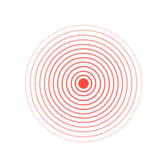 Pain circles icon on transparent background.