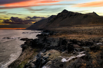 Landscapes The ring road in Iceland.