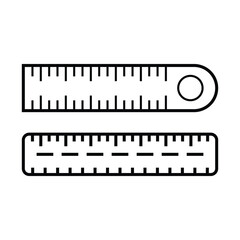 Fototapeta premium ruler, icon, line, vector, illustration, desing, logo, teplate, flat,style