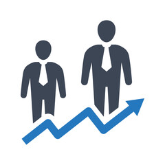 Career development vector glyph icon