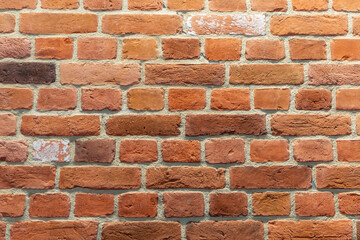 The surface of a brick wall. Decor and interior design, construction and renovation. Space for text.