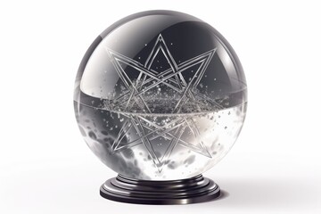 crystal ball with a Star of David symbol. Generative AI